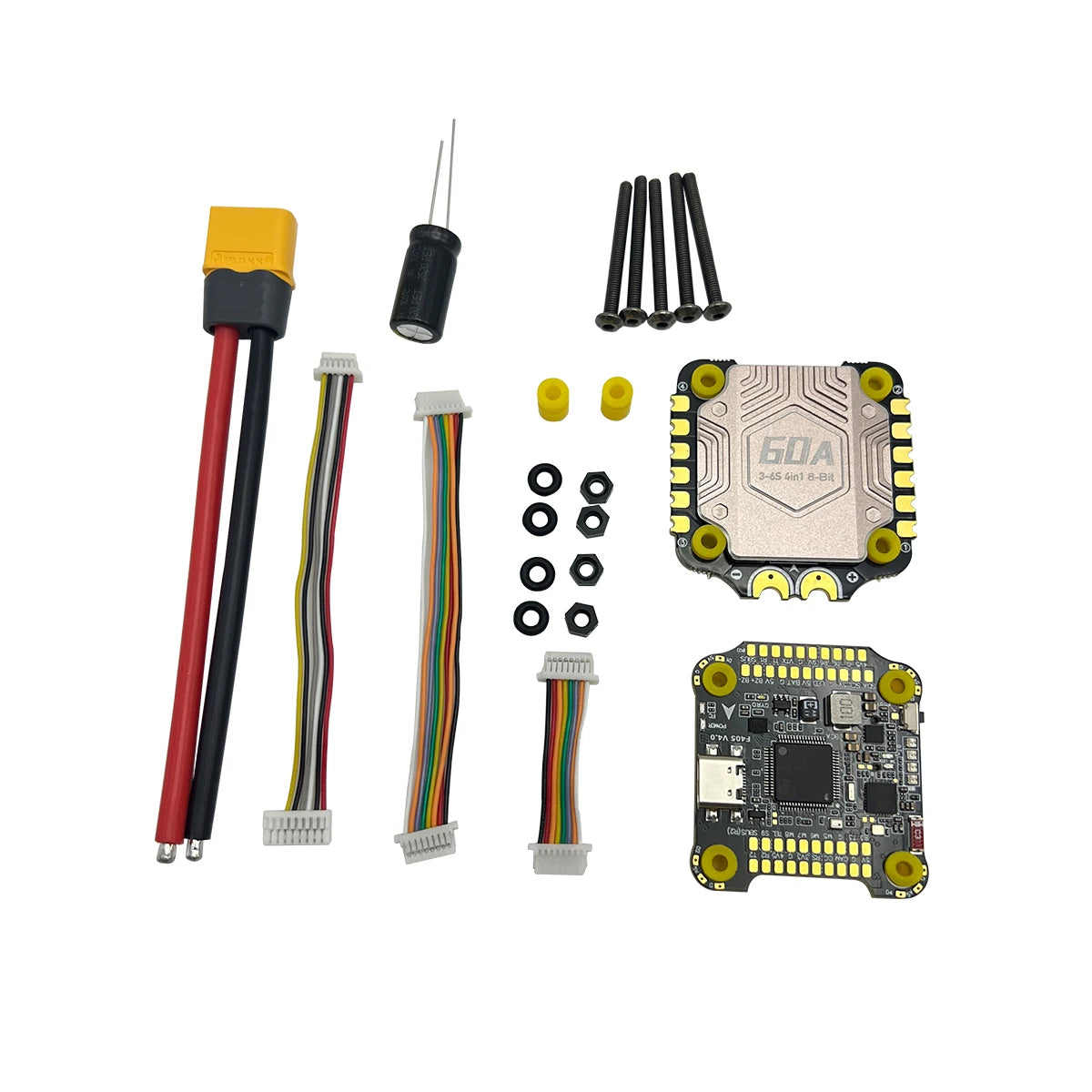 F405 V4 Flight Controller with 4in1 55A/60A ESC Wireless Bluetooth Betaflight INAV for RC FPV Racing Drone DIY