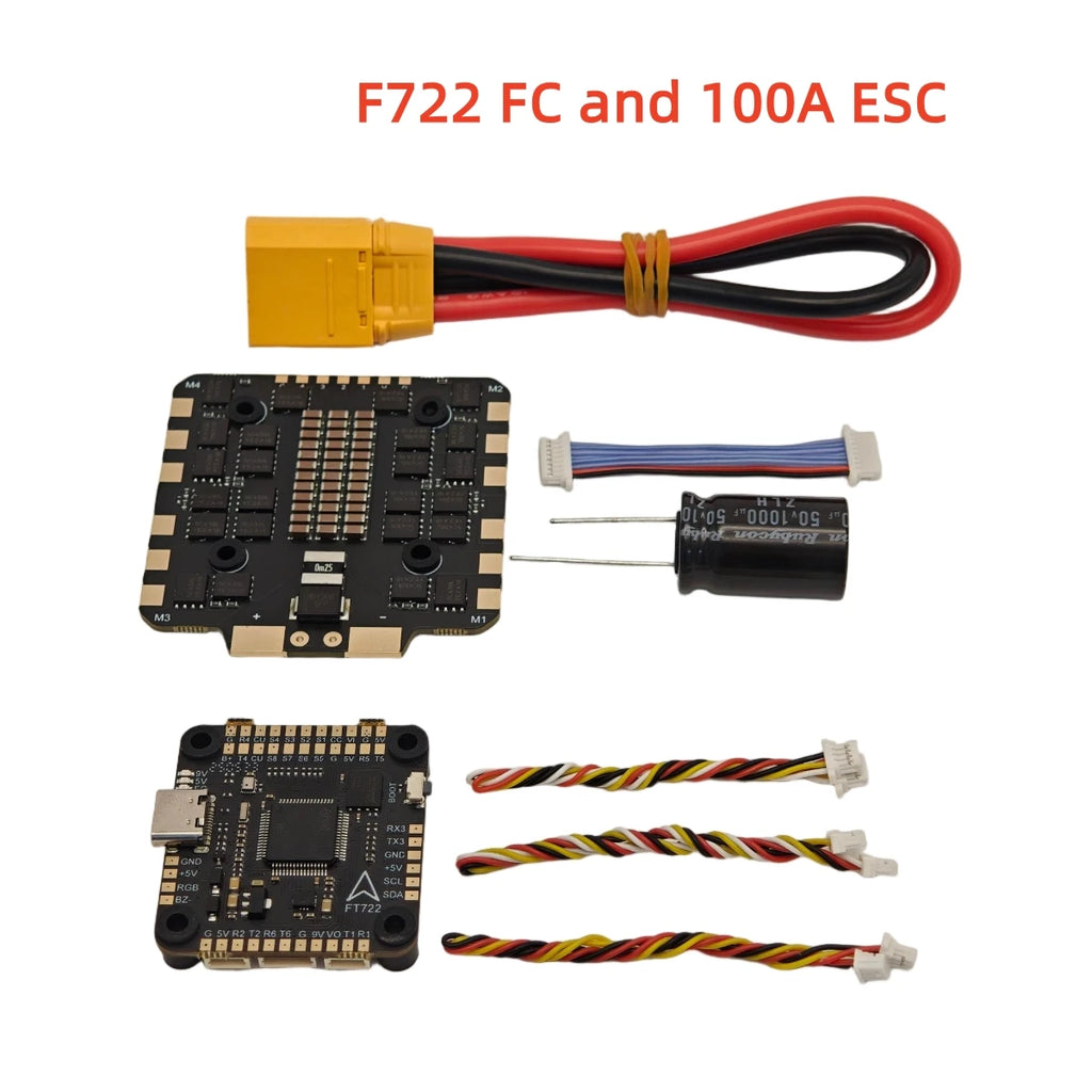 F7 F722 Flight Controller 3-8S BLHELI_S 60/80/100A 4in1 Brushless ESC for 5-10 Inches FPV Drone Racing Drone Parts