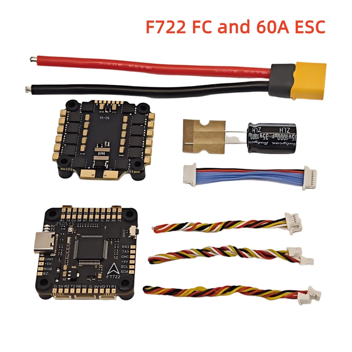 F7 F722 Flight Controller 3-8S BLHELI_S 60/80/100A 4in1 Brushless ESC for 5-10 Inches FPV Drone Racing Drone Parts