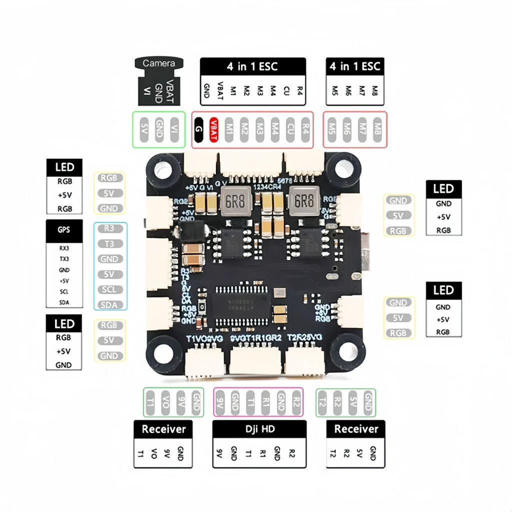 F7 F722 Flight Controller 3-8S BLHELI_S 60/80/100A 4in1 Brushless ESC for 5-10 Inches FPV Drone Racing Drone Parts
