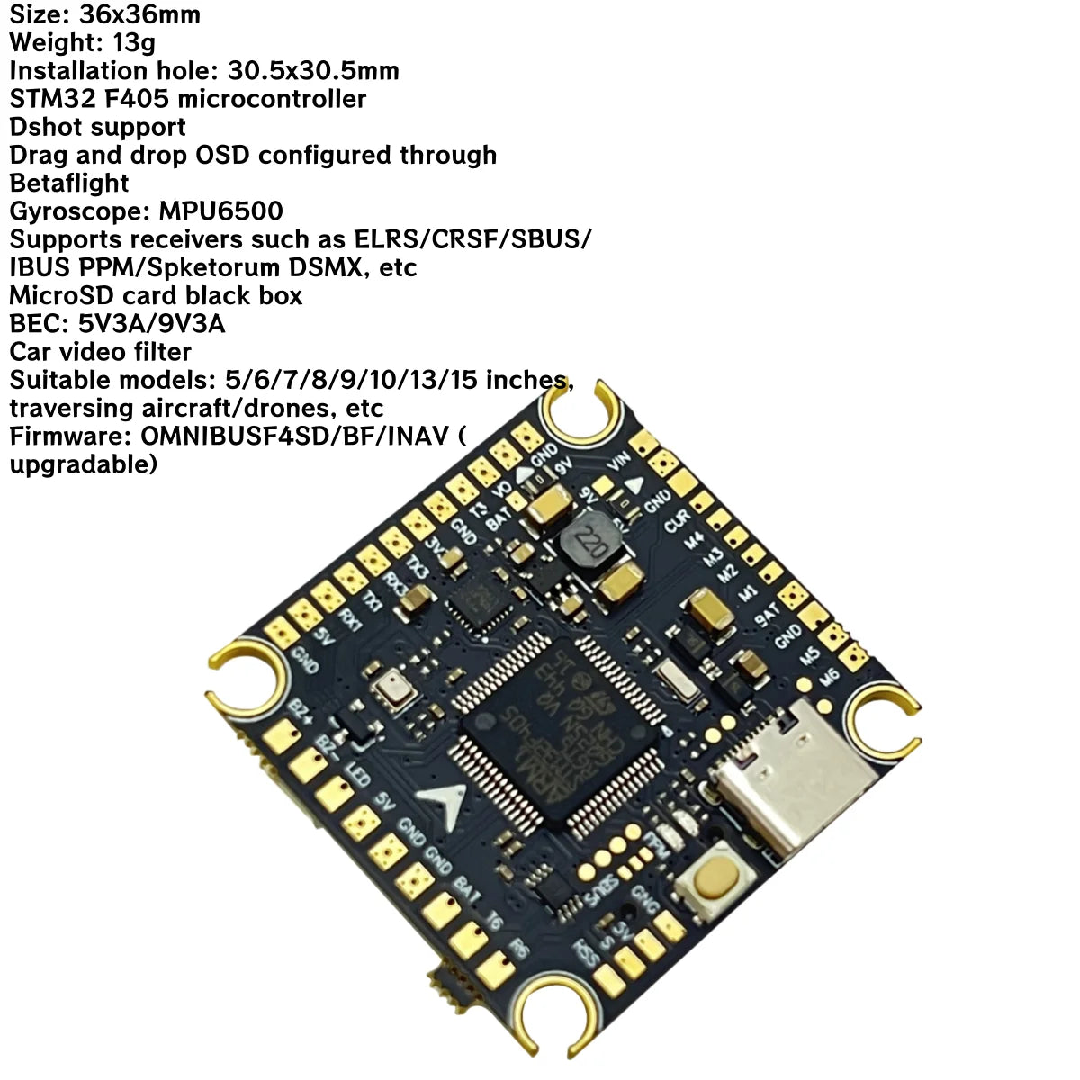 F405 F4 V3 Flight Controller Stack Betaflight BLS 50A 60A 4 in 1 Brushless ESC for RC FPV Drone