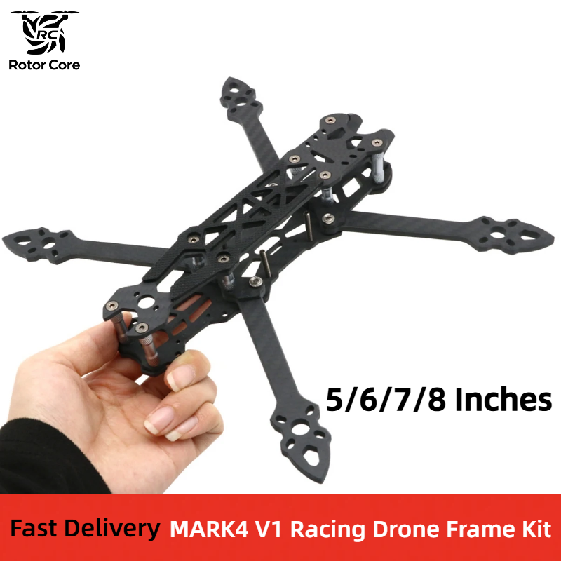 Mark4 V1 HD 5/6/7/8 Inch FPV Racing Drone Frame Kit Wheelbase 3K Carbon Fiber with 5mm Arm for RC Freestyle FPV DIY