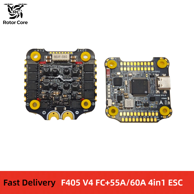 F405 V4 Flight Controller with 4in1 55A/60A ESC Wireless Bluetooth Betaflight INAV for RC FPV Racing Drone DIY