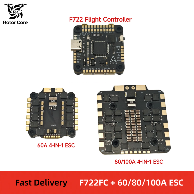 F7 F722 Flight Controller 3-8S BLHELI_S 60/80/100A 4in1 Brushless ESC for 5-10 Inches FPV Drone Racing Drone Parts