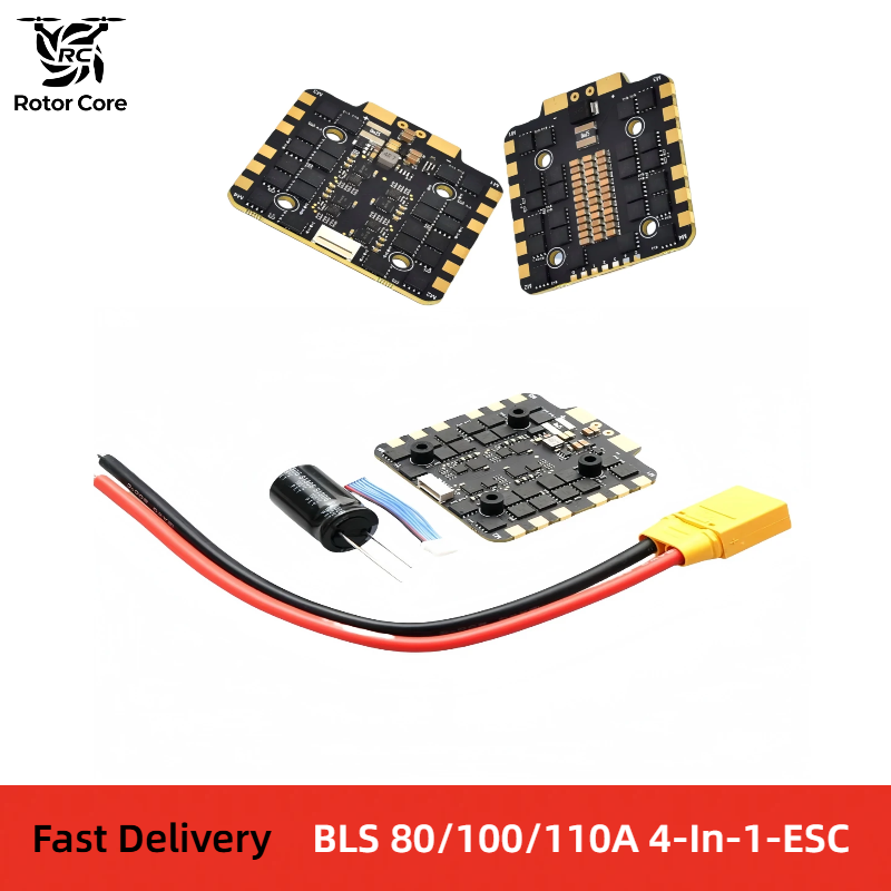 BLHELI_S 80/100/110A 4-IN-1 ESC 8Bit for FPV Drones Compatible with 3-8S LiPo Batteries Support PWM DSHOT ONESHOT