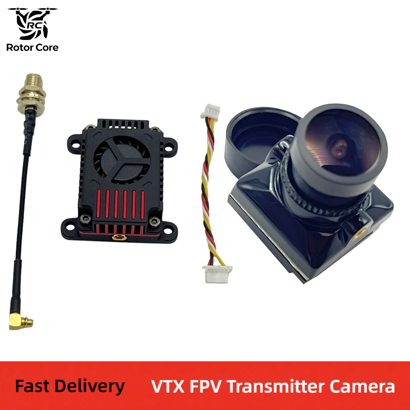 Long Range 5.8Ghz 3W FPV Video Transmitter 3000MW 72CH Video AV Analog VTX and 2.1mm 1500TVL camera for RC Drone